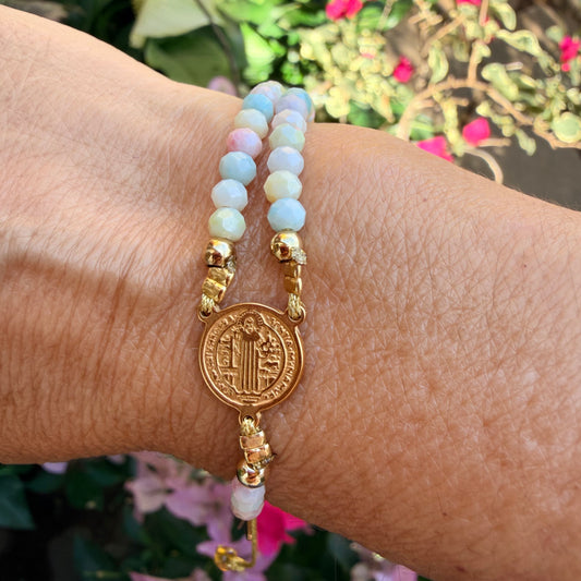 Minirosario- Rosario Pulsera Dulzura mini Dorado