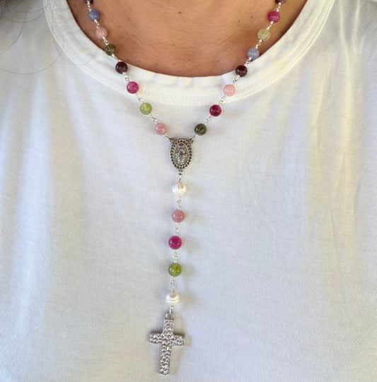 Alambrismo Madre del Salvador Plateado