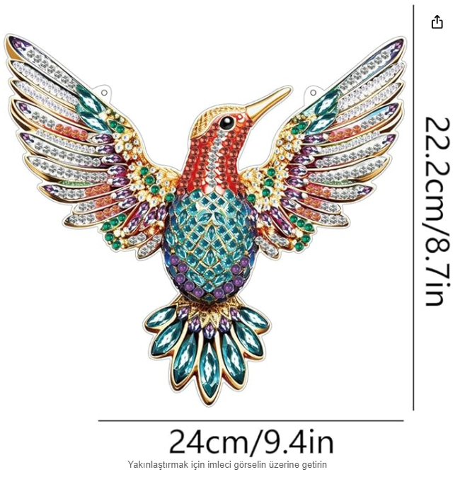 Diamond Painting hummingbird ornament