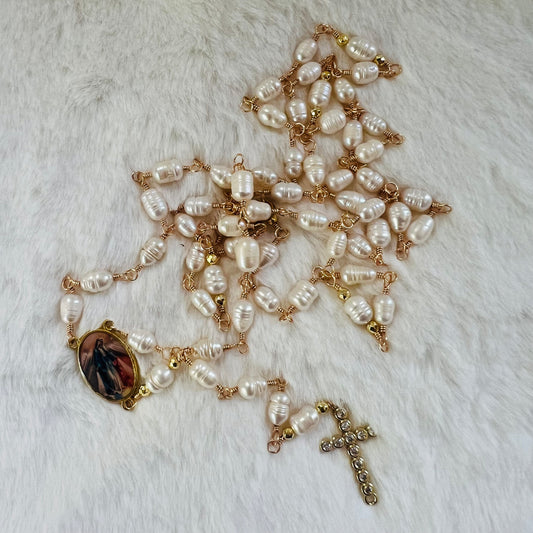 Rosary - Pearl Rosary Knot