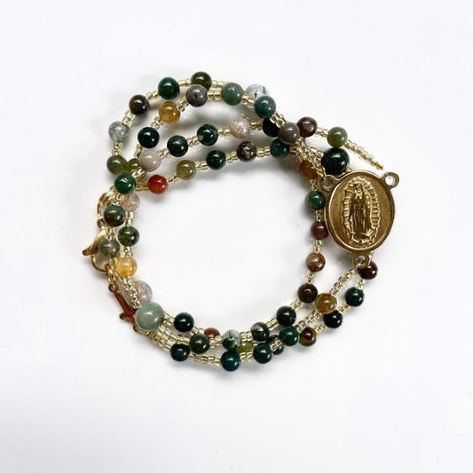 Rosary - Small green stones
