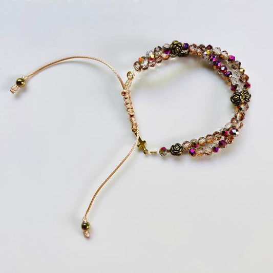 Mini-rosary - iridescent crystals
