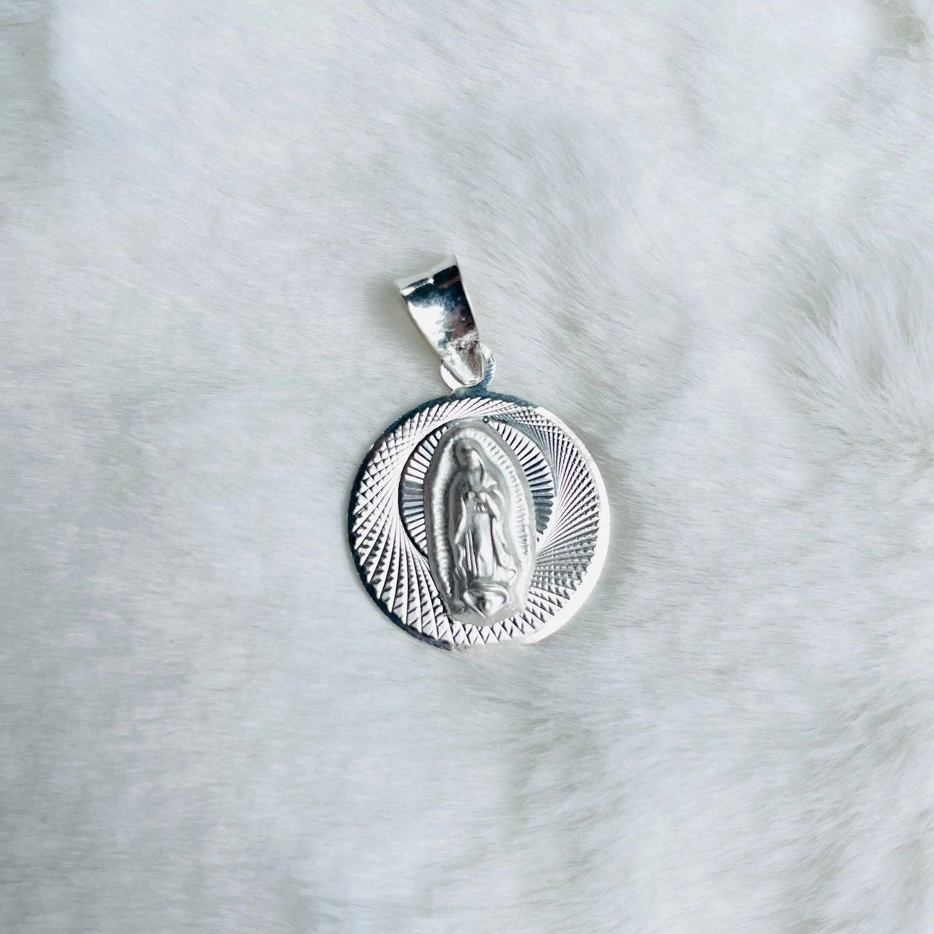 Religious Jewelry - Medal of the Virgin of Guadalupe and the Sacred Heart of Jesus