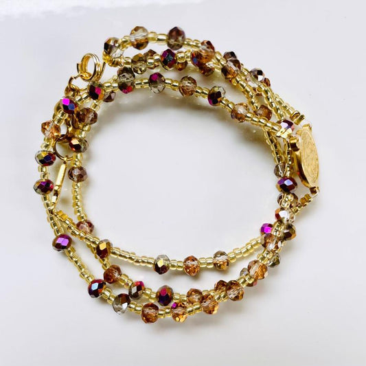 Rosary - Iridescent crystals