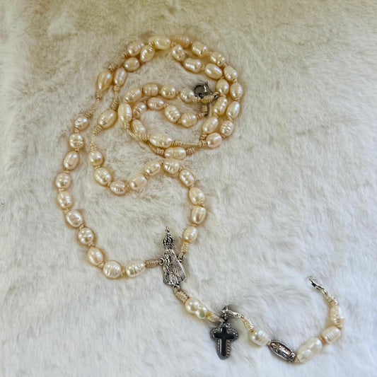 Rosary - Pearl, a gift from God, beige thread
