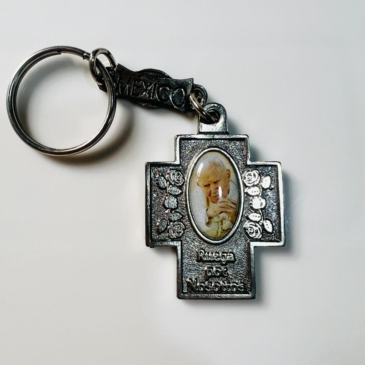 Llavero - Virgen de Guadalupe y Papa Juan Pablo II