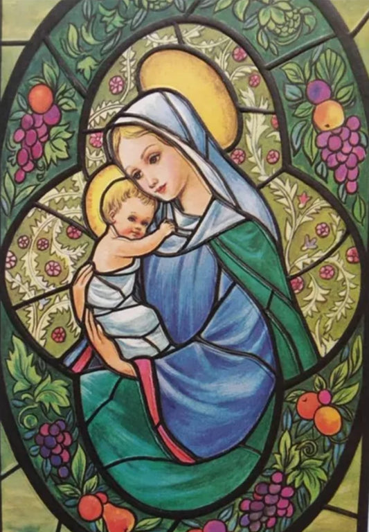 Diamond Painting Stained Glass Virgin 30x40cm