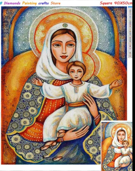 Diamond Painting Luminous Virgin 30x40cm