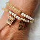 Coleccion Escapulario - Pulsera Escapulario con Perlas y cristales Mini (pieza única)
