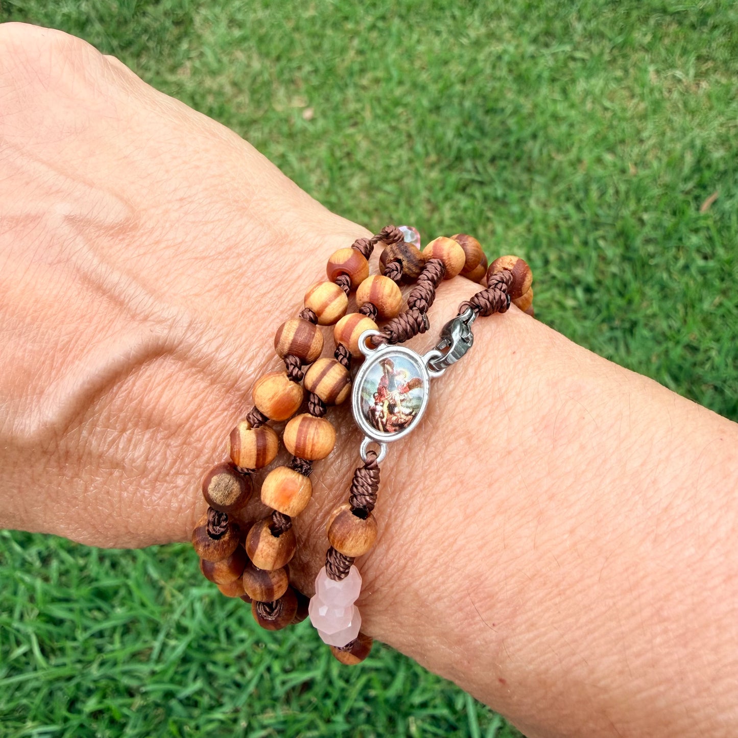 Rosario Pulsera - Tierra San Miguel Madera