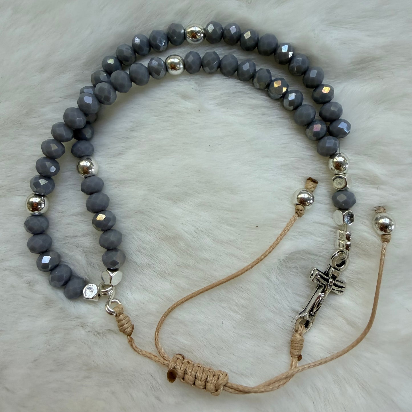 Mini-rosary - purple crystals