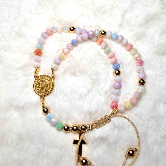 Minirosario- Rosario Pulsera Dulzura mini Dorado