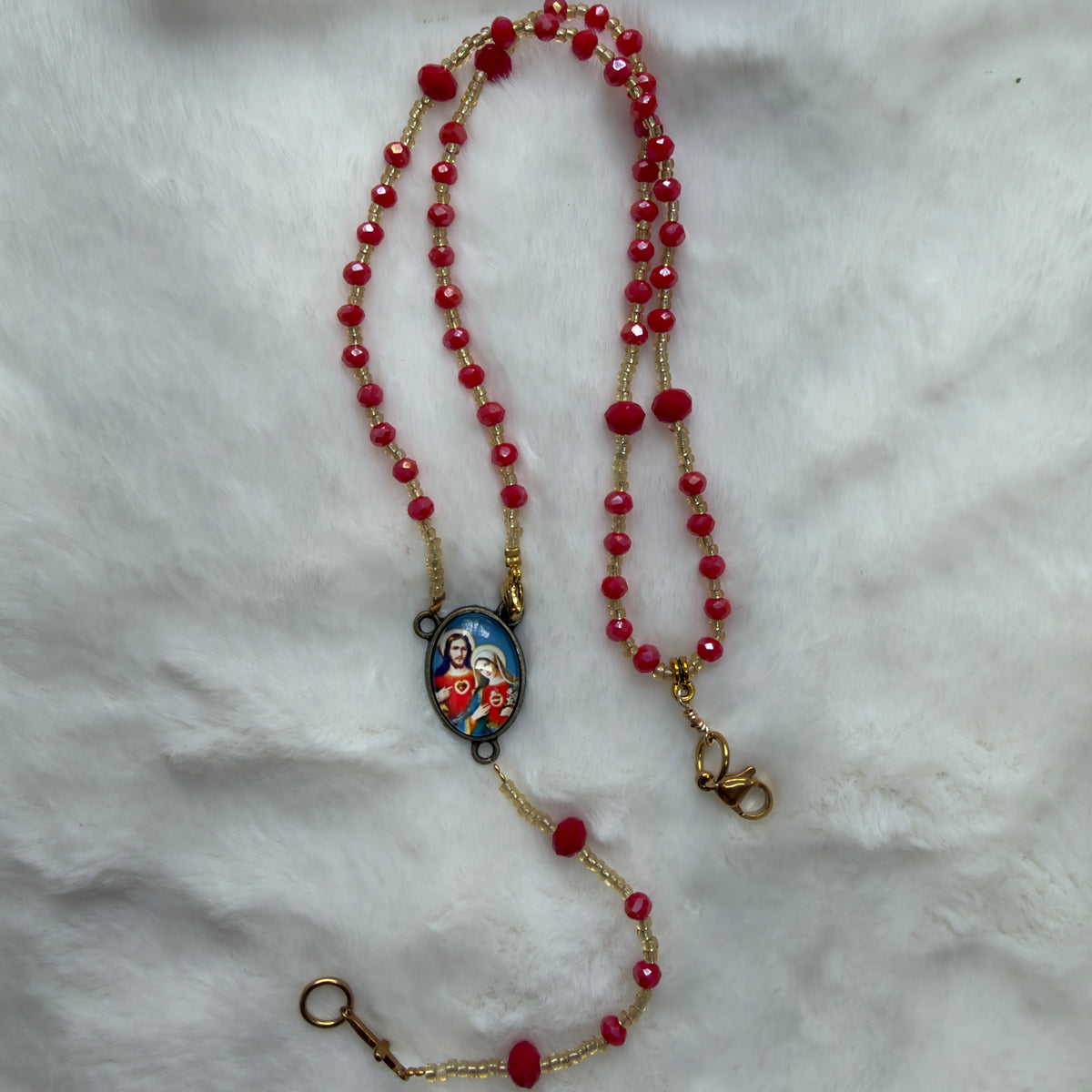 Rosary - Small red stones
