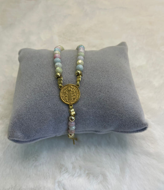 Minirosario- Rosario Pulsera Dulzura mini Dorado