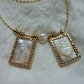 Scapular Collection - Scapular Necklace with mother-of-pearl and zirconias