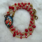 Rosary - Small red stones