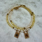 Coleccion Escapulario - Pulsera Escapulario con Perlas y cristales Mini (pieza única)