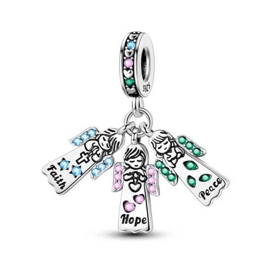 Charm- Angelitos faith-hope-peace