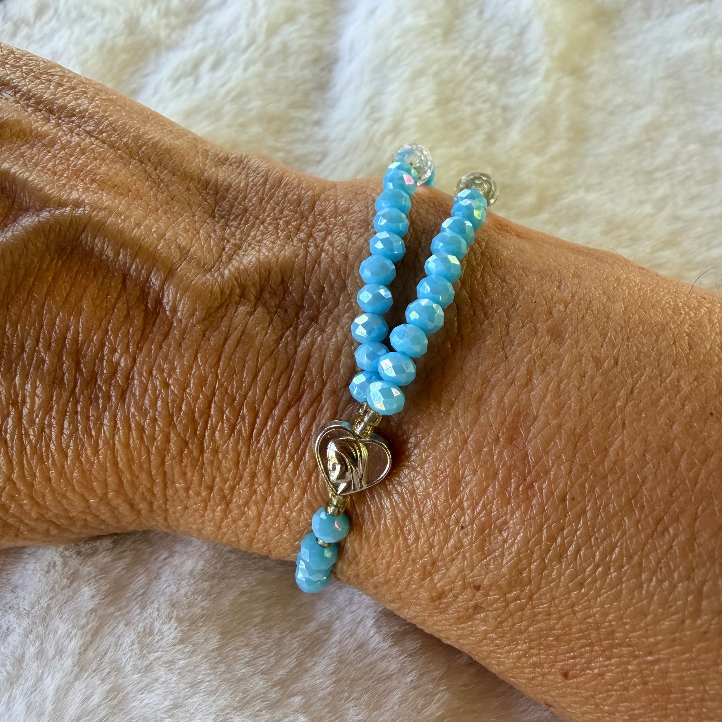 Minirosario- cristales con broche