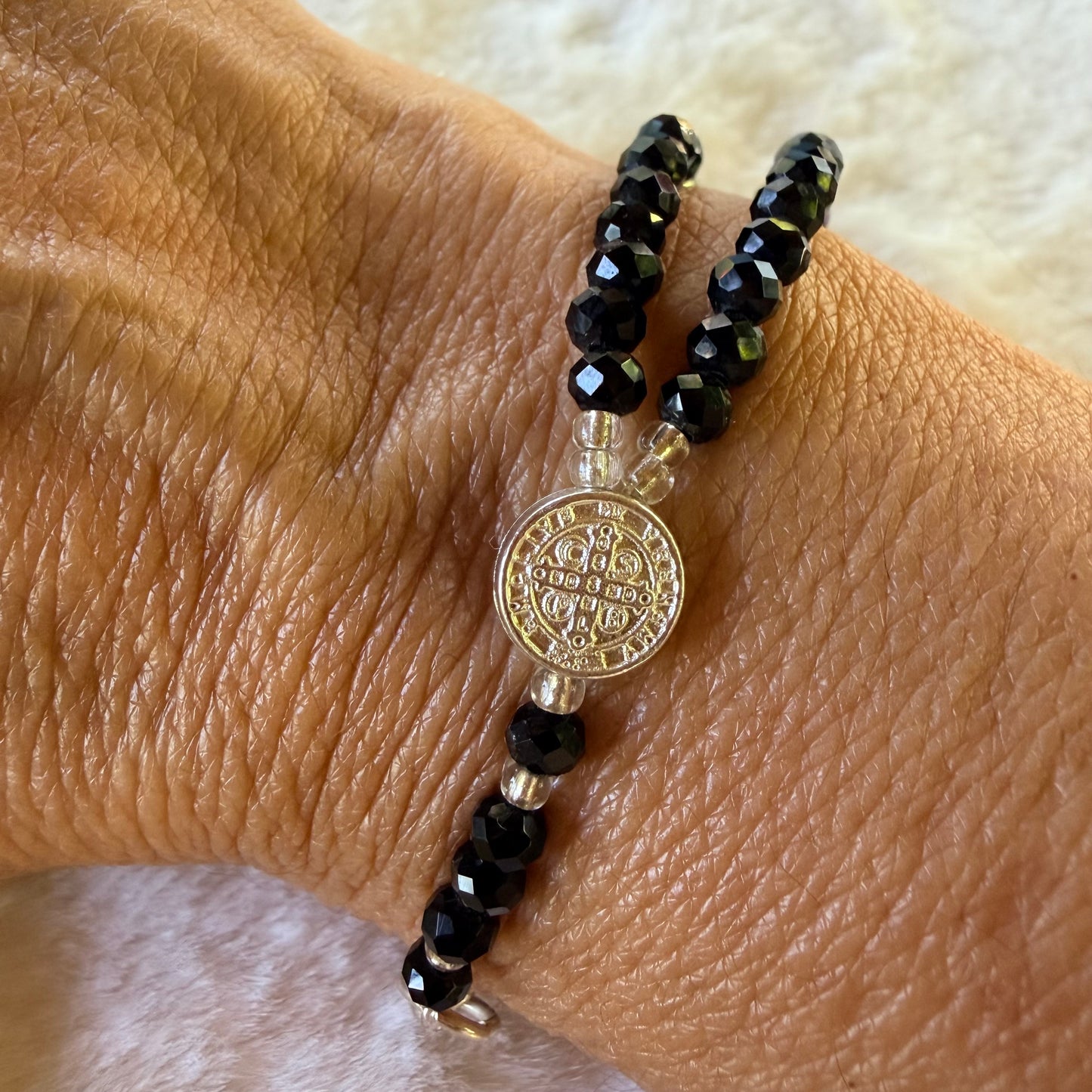 Minirosario- cristales con broche