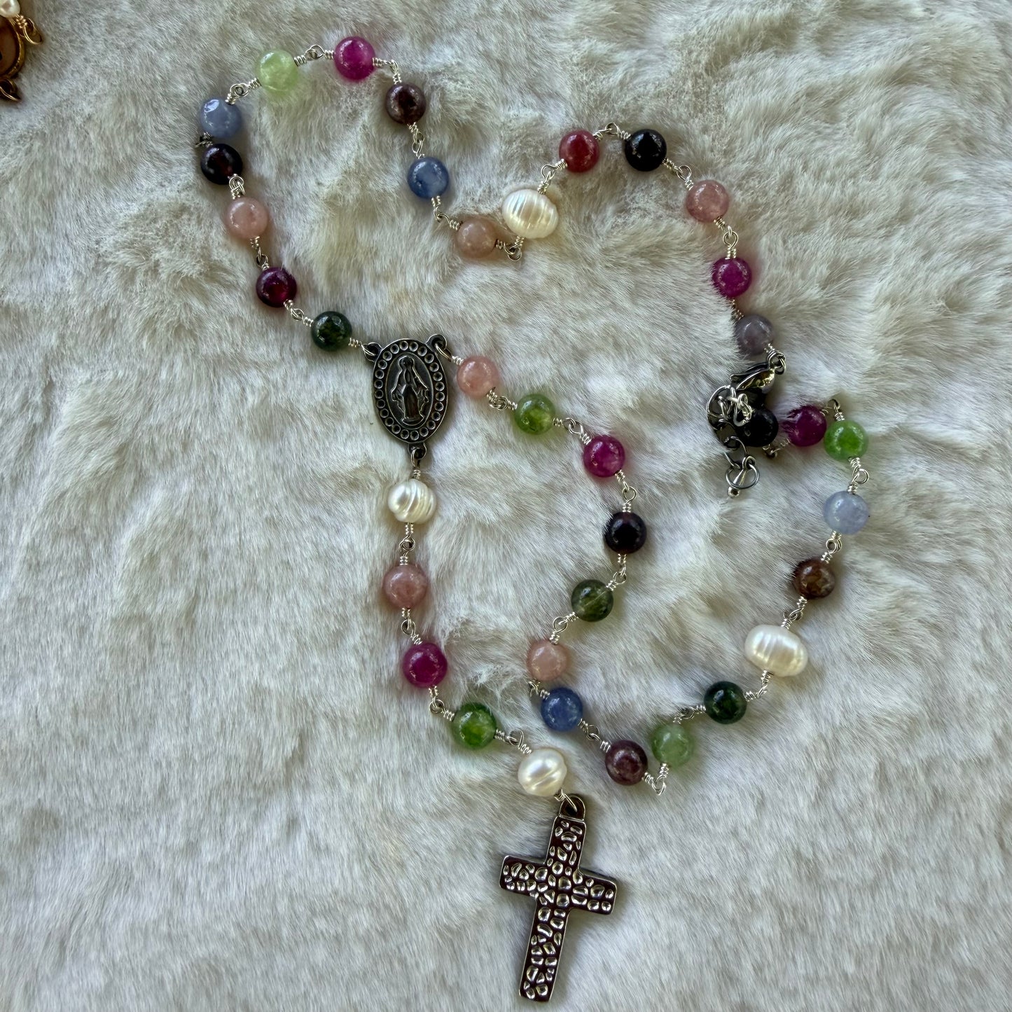 Alambrismo Madre del Salvador Plateado