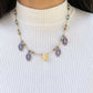 Collar de piedras y cristales tornasol