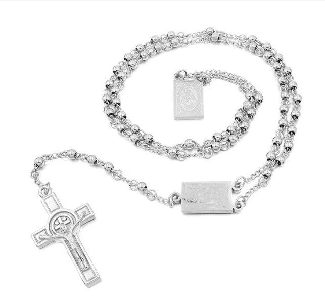 Acero-rosario con medallas escapulario