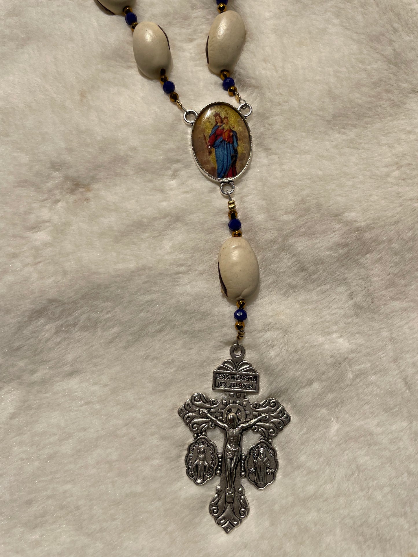 Denario - Virgen María Auxiliadora madera