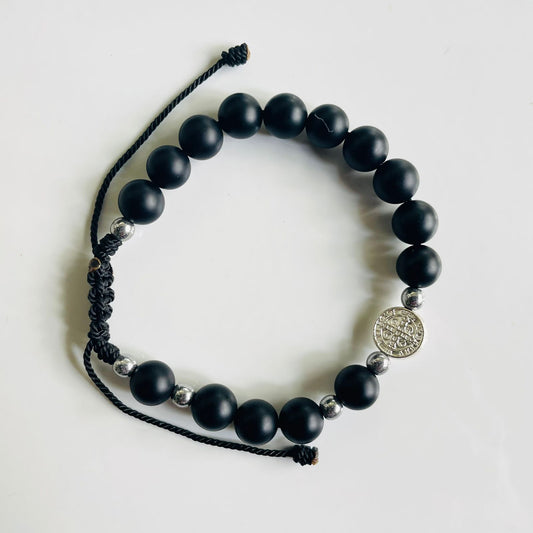 Pulsera - para hombre / San Benito/onix negro