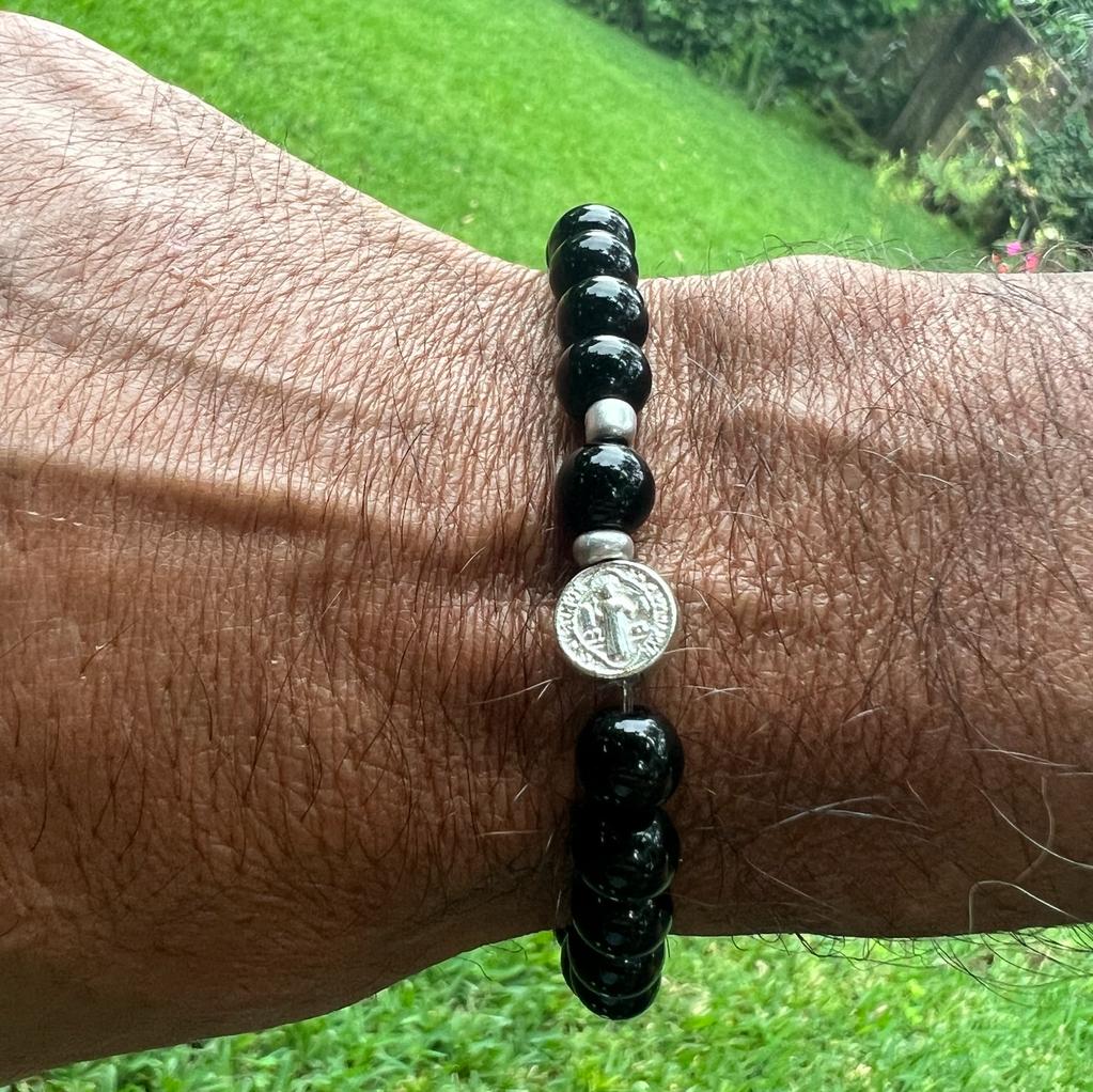 Pulsera - para hombre / San Benito/onix negro