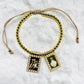 Pulsera escapulario medallas doradas