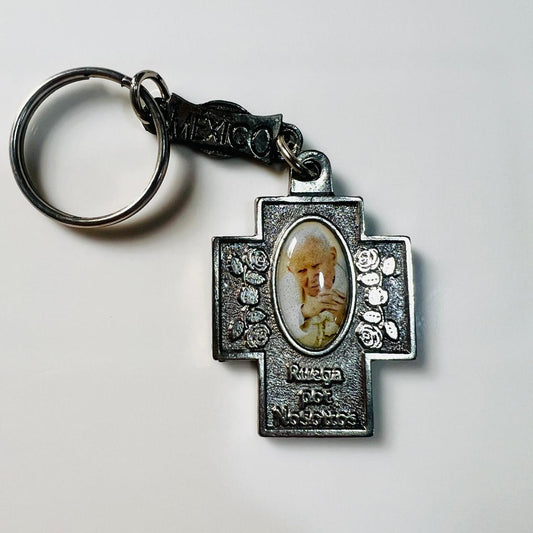 Llavero - Virgen de Guadalupe y Papa Juan Pablo II