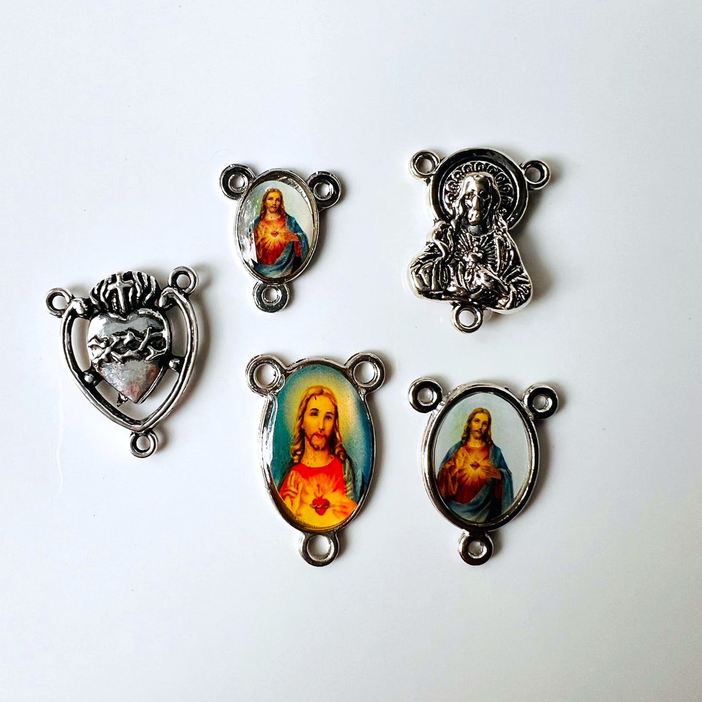 Rosario Sagrado Corazón / cristal faceteado